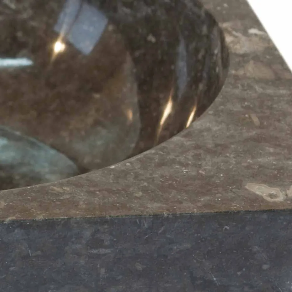 Washbasin support grey square natural stone Jiny Viadurini