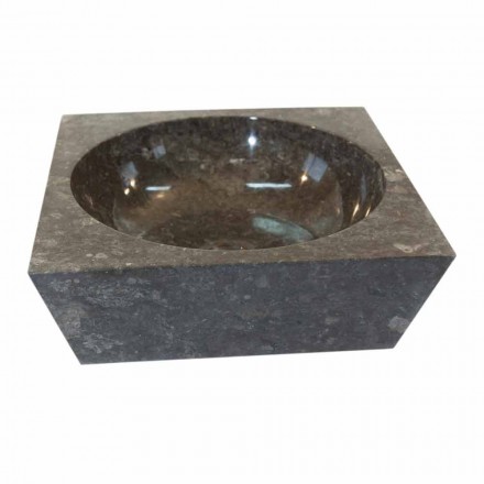 Washbasin support grey square natural stone Jiny Viadurini