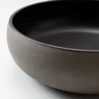 Hand-Turned Light or Dark Raku Clay Countertop Sink - Prisma Viadurini