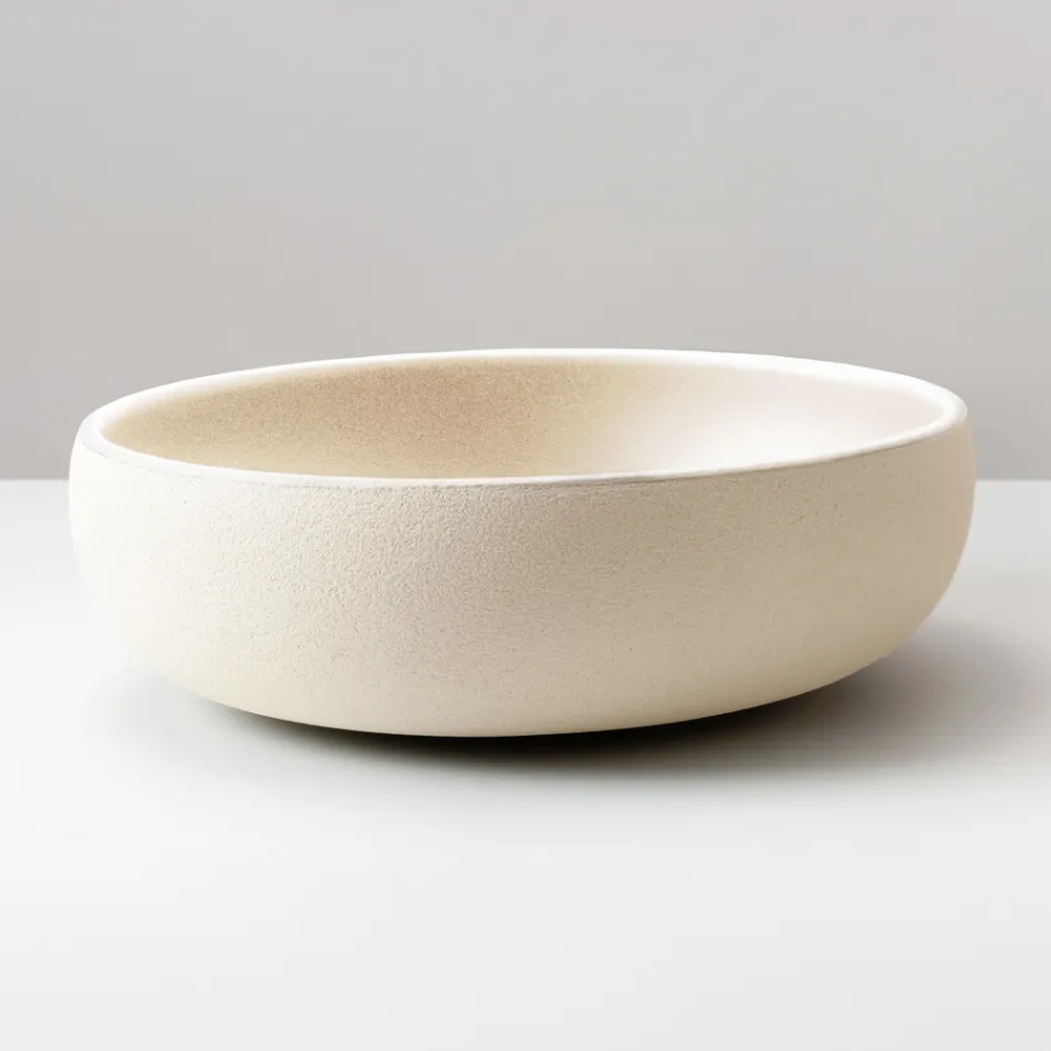 Hand-Turned Light or Dark Raku Clay Countertop Sink - Prisma Viadurini