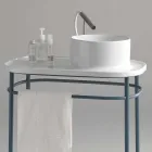 Washbasin in full ceramic metal base Marta Viadurini