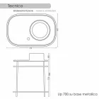 Washbasin in full ceramic metal base Marta Viadurini