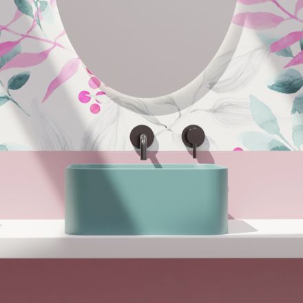 Countertop Ceramic Washbasin with Waste Included Made in Italy - Box Viadurini