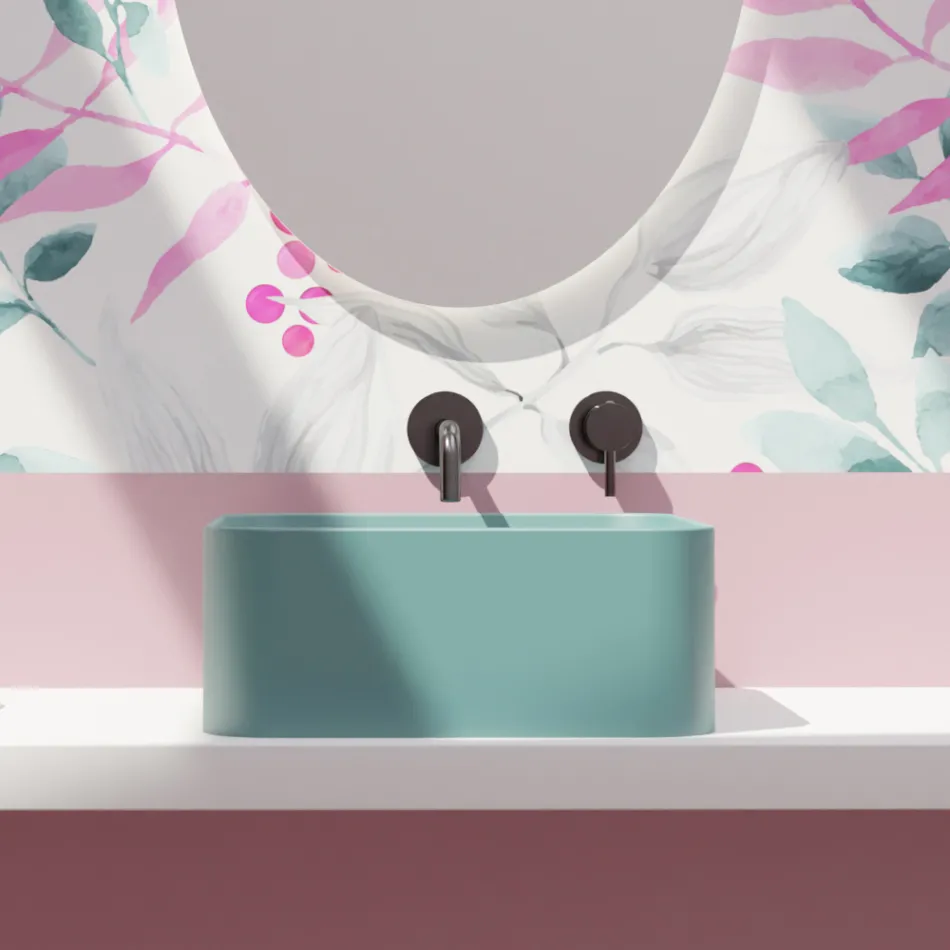 Countertop Ceramic Washbasin with Waste Included Made in Italy - Box Viadurini