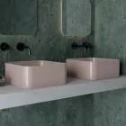 Countertop Ceramic Washbasin with Waste Included Made in Italy - Box Viadurini