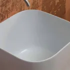 Modern design ceramic countertop washbasin Star Square 40x40 cm Viadurini