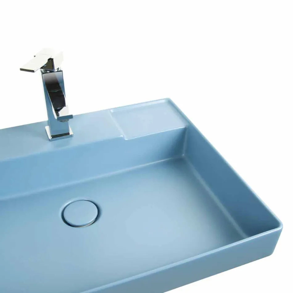 Ceramic counter top washbasin made in Italy, Viviano Viadurini