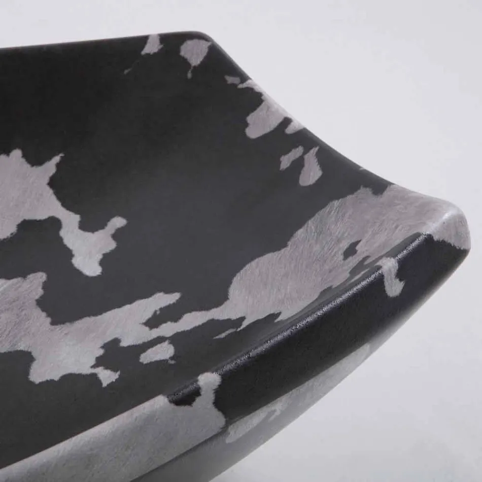 Countertop washbasin in spotted ceramic of design made in Italy Laura Viadurini