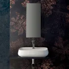 Modern ceramic countertop washbasin made in Italy, Gaiola Viadurini