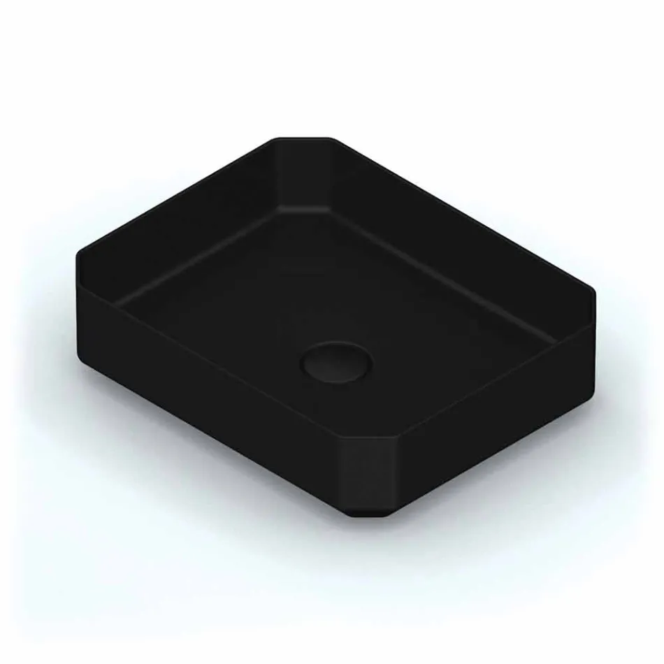 Modern ceramic counter top washbasin made in Italy, Zulimo Viadurini