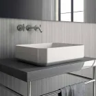 Modern ceramic counter top washbasin made in Italy, Zulimo Viadurini