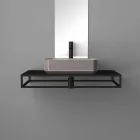 Modern ceramic counter top washbasin made in Italy, Zulimo Viadurini