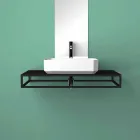 Modern ceramic counter top washbasin made in Italy, Zulimo Viadurini