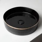 Countertop Sink in Porcelain Stoneware with Enamelled Edge - Vibration Viadurini