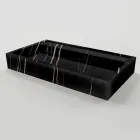 Countertop Sink in Marble-Effect Porcelain Stoneware Made in Italy - Cervia Viadurini