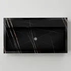 Countertop Sink in Marble-Effect Porcelain Stoneware Made in Italy - Cervia Viadurini