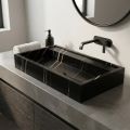 Countertop Sink in Marble-Effect Porcelain Stoneware Made in Italy - Cervia