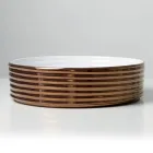 Countertop Washbasin in Wavy Porcelain Stoneware Made in Italy - Vibrazione Viadurini