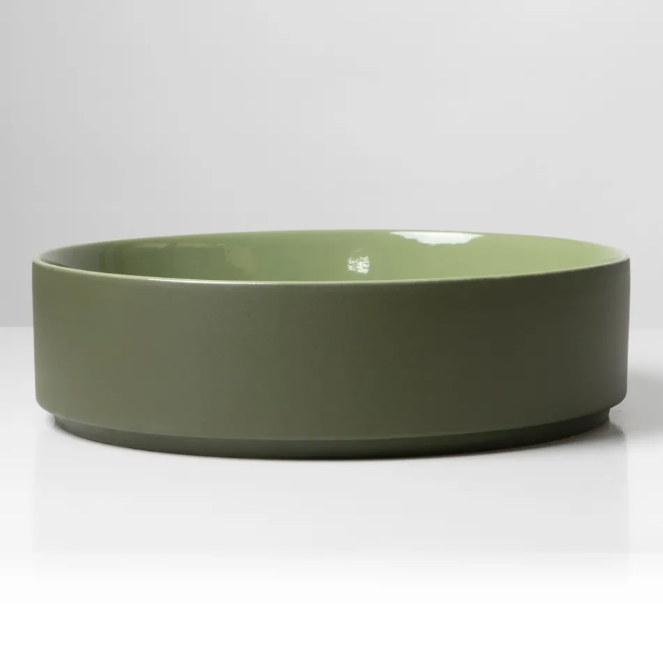 Halo Hand-Turned Porcelain Stoneware Countertop Washbasin Made in Italy Viadurini