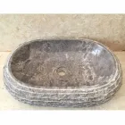 Ivy grey stone countertop washbasin, unique piece Viadurini