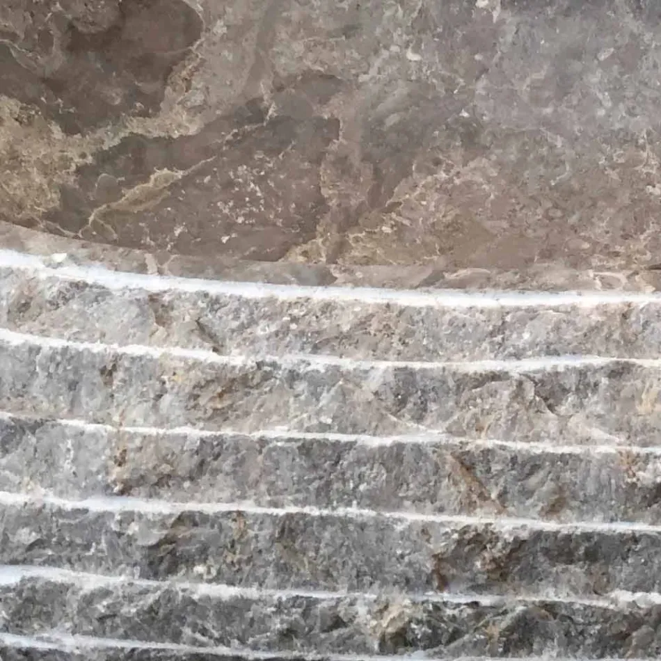 Ivy grey stone countertop washbasin, unique piece Viadurini