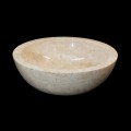 White natural stone countertop washbasin Levi