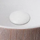 Balance Hand-Stripped Natural Red Earth Countertop Washbasin Viadurini