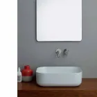 Modern countertop washbasin in white or colored ceramic Star 50x37 cm Viadurini