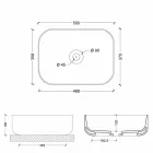 Modern countertop washbasin in white or colored ceramic Star 50x37 cm Viadurini