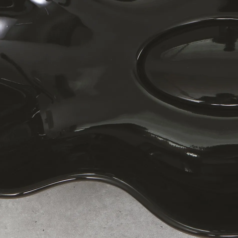 Modern Countertop Washbasin in Glossy Ceramic Made in Italy - Cube Viadurini