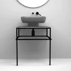 Modern ceramic countertop washbasin made in Italy, Reale Viadurini