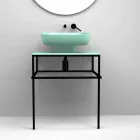 Modern ceramic countertop washbasin made in Italy, Reale Viadurini