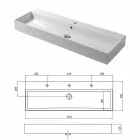 Design Countertop or Wall Wash Basin in Colored Ceramic Leivi Viadurini