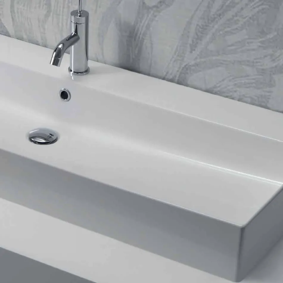 Leaning or Wall Wash Basin in Colored Ceramic or White Leivi Viadurini