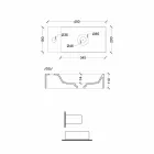 Rectangular Ceramic Counter Top Washbasin Made in Italy - Act Viadurini