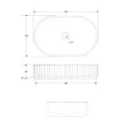 Oval Countertop Washbasin for the Bathroom Made of White Marble - Cunzite Viadurini