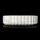 Oval Countertop Washbasin for the Bathroom Made of White Marble - Cunzite Viadurini