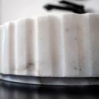 Oval Countertop Washbasin for the Bathroom Made of White Marble - Cunzite Viadurini