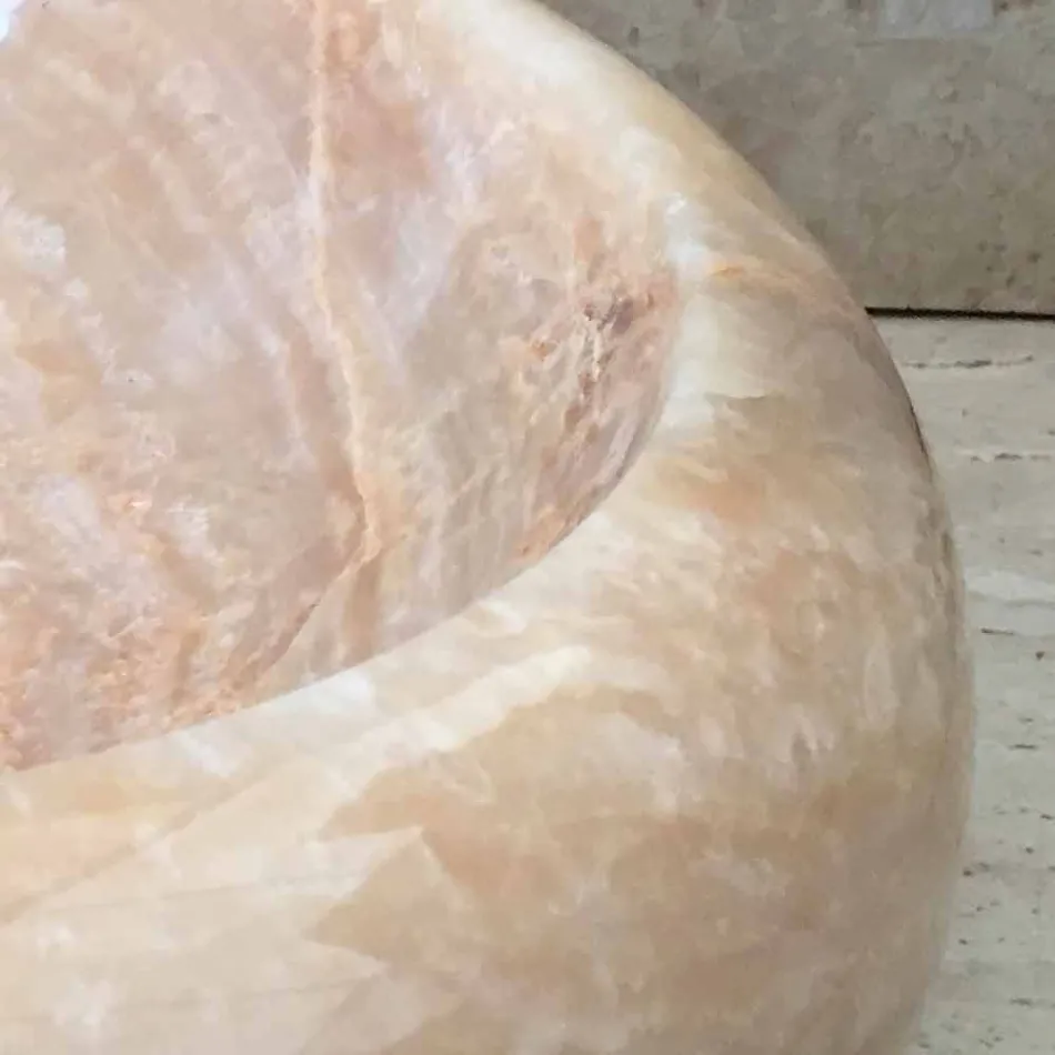 Arlie single piece onyx countertop washbasin, handmade Viadurini