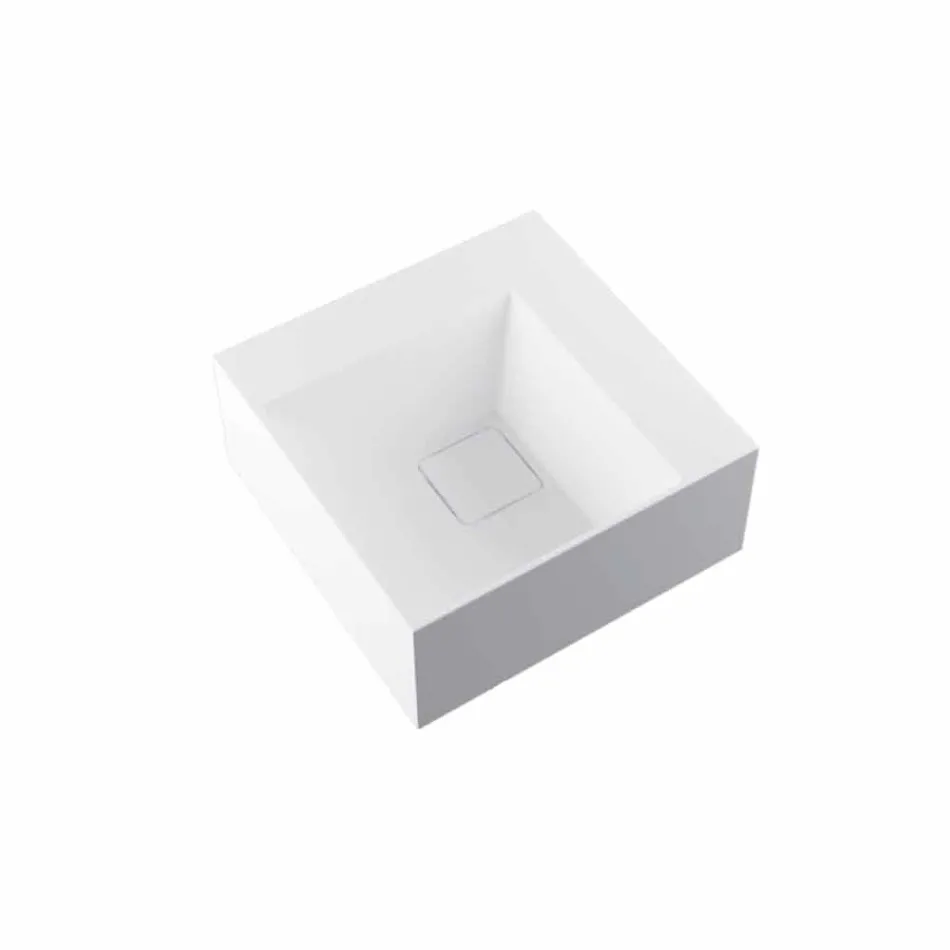 Modern design square washbasin made in Italy, Lavis Viadurini