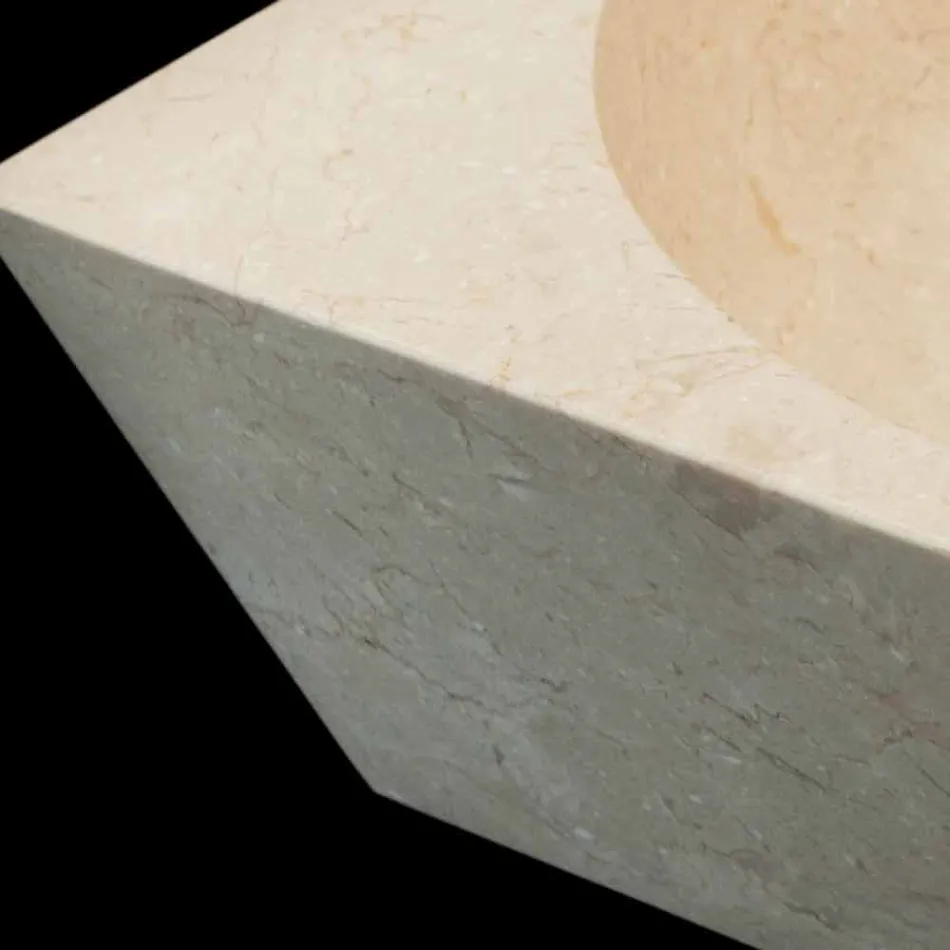 Washbasin square supporting natural stone Jiny White Viadurini