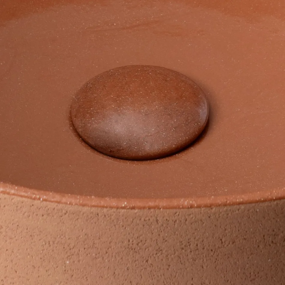 Countertop Washbasin Made of Natural Earth in Various Finishes - Balance Viadurini