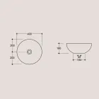 Round Countertop Washbasin in Glossy Ceramic Made in Italy - Chicco Viadurini