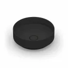 Round modern ceramic countertop washbasin made in Italy, Yoel Viadurini