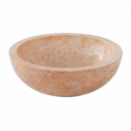 from round washbasin in natural stone Red Job Viadurini
