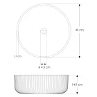 Round Countertop Washbasin in Plissè Venetian Glass Made in Italy - Zircon Viadurini