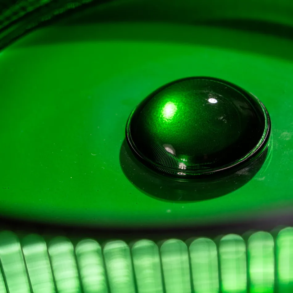 Round Countertop Washbasin in Plissè Venetian Glass Made in Italy - Zircon Viadurini