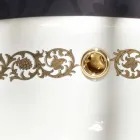 Flush-mounted bathroom sink in fire clay and gold made in Italy, Otis Viadurini