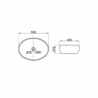 White Ceramic Oval Countertop Washbasin Made in Italy - Bergen Viadurini