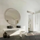 Modern design round washbasin freestanding made Italy Dalmine Viadurini